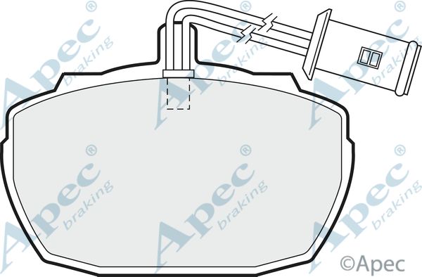 APEC BRAKING Комплект тормозных колодок, дисковый тормоз PAD71